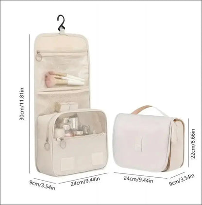 Portable Waterproof Travel Toiletry Bag | Hanging Storage with Mesh Pockets | Makeup & Cosmetic Accessories
