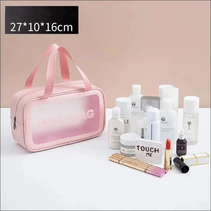 PU Frosted Clear Makeup Box | Waterproof Travel Toiletry Bag | Large Capacity Portable Storage | Children’s Lunch