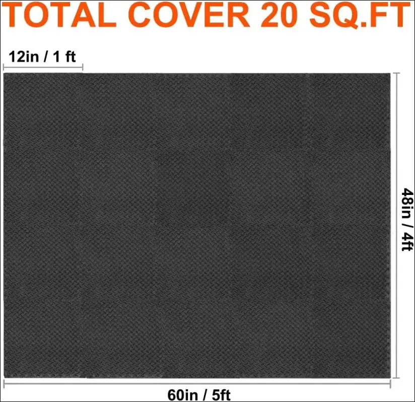 ’Puzzle Fitness Mat - EVA Interlocking Foam Floor Tiles for Sports Yoga Home Gym & Non-Slip Kids Play Mat’