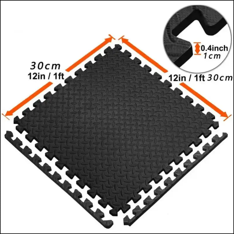 ’Puzzle Fitness Mat - EVA Interlocking Foam Floor Tiles for Sports Yoga Home Gym & Non-Slip Kids Play Mat’