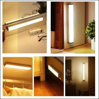 Rechargeable Motion Sensor LED Night Light | Wireless TYPE-C Cabinet & Wardrobe Lamp for Kitchen Staircase Backlighting