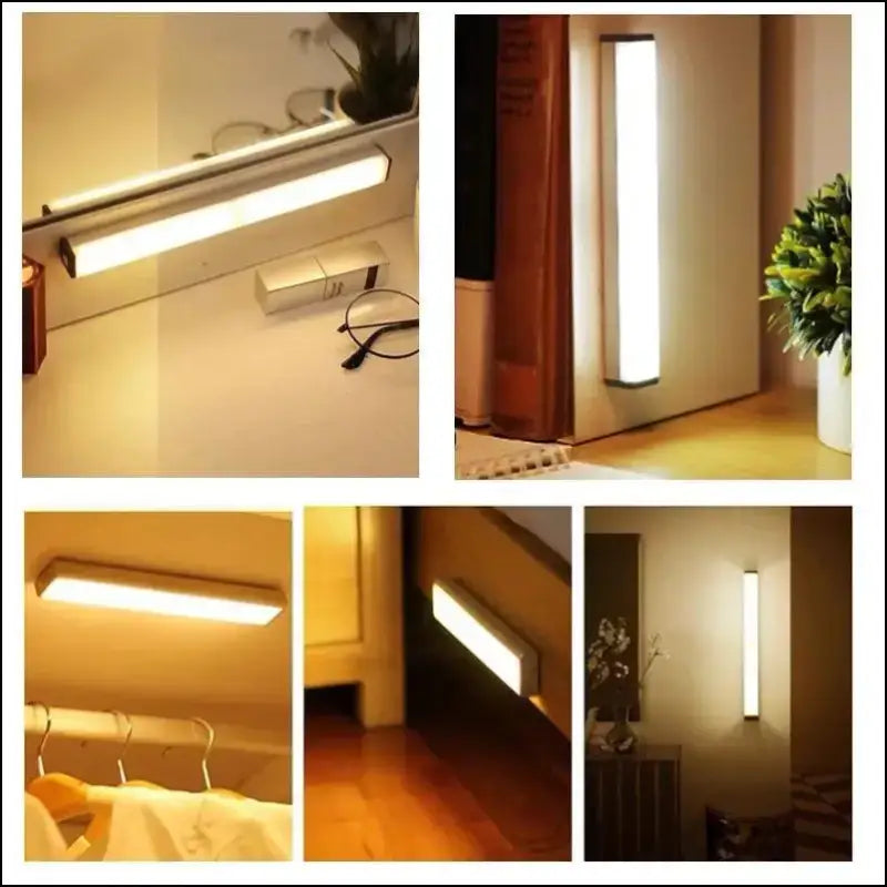 Rechargeable Motion Sensor LED Night Light | Wireless TYPE-C Cabinet & Wardrobe Lamp for Kitchen Staircase Backlighting