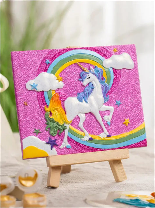 Relief Unicorn DIY 3D Oil Painting Kit - Unicore / One Size