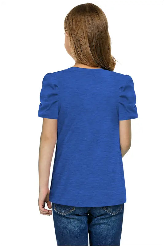 Round Neck Puff Sleeve T-Shirt