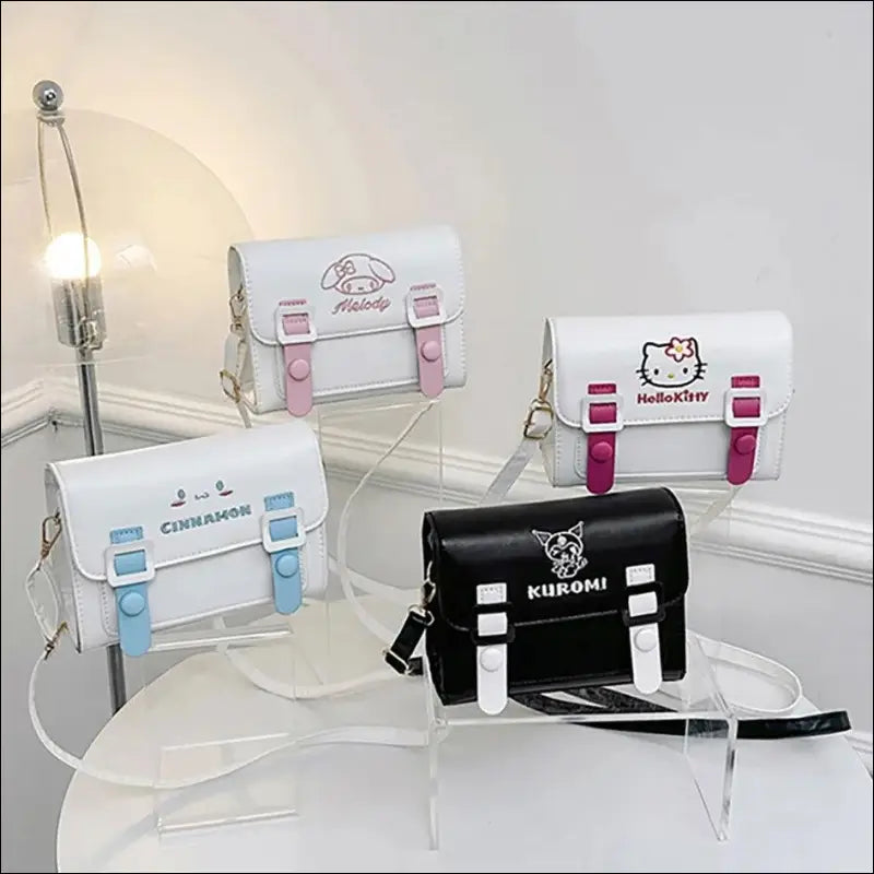 ’Sanrio Pu Square Bag - Kawaii Anime Shoulder Bags Cute Messenger Tote & Cartoon Backpacks featuring My Melody