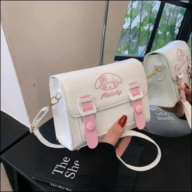 ’Sanrio Pu Square Bag - Kawaii Anime Shoulder Bags Cute Messenger Tote & Cartoon Backpacks featuring My Melody
