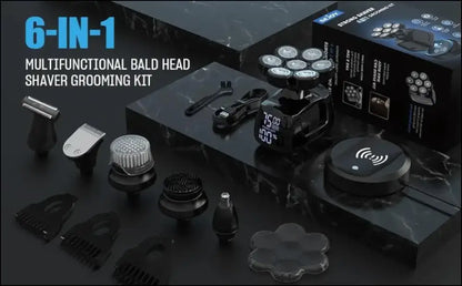SEJOY 6-in-1 7D Head Shavers for Bald Men Electric Razor Waterproof Grooming Kit with Nose Hair Trimmer
