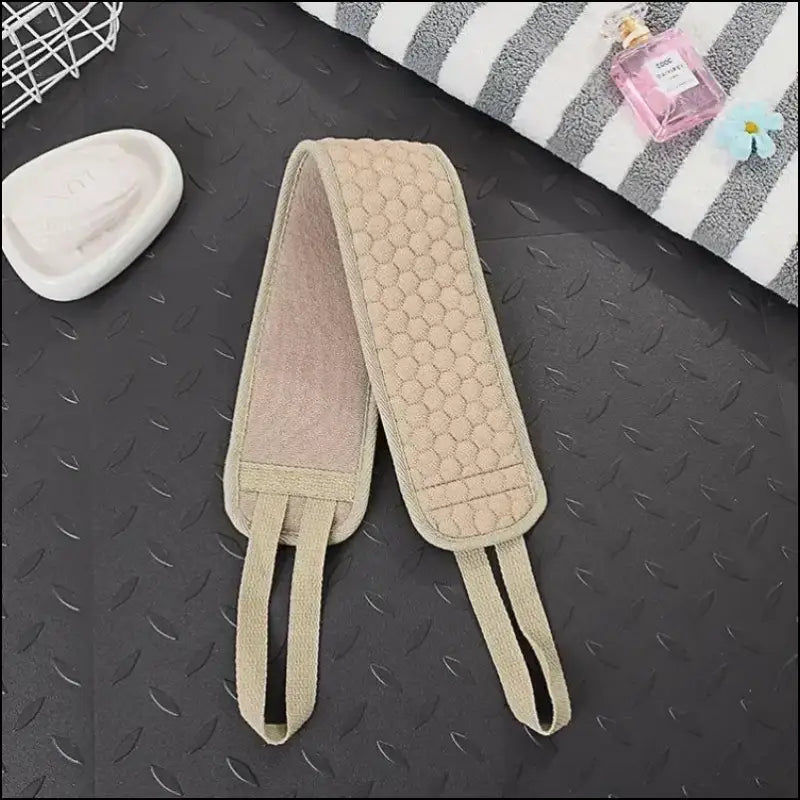 Shower Exfoliating Back Scrubber | Bath Belt Towel Glove | Deep Clean Korean Body Washcloth & Japanese Rear Scrub Strap
