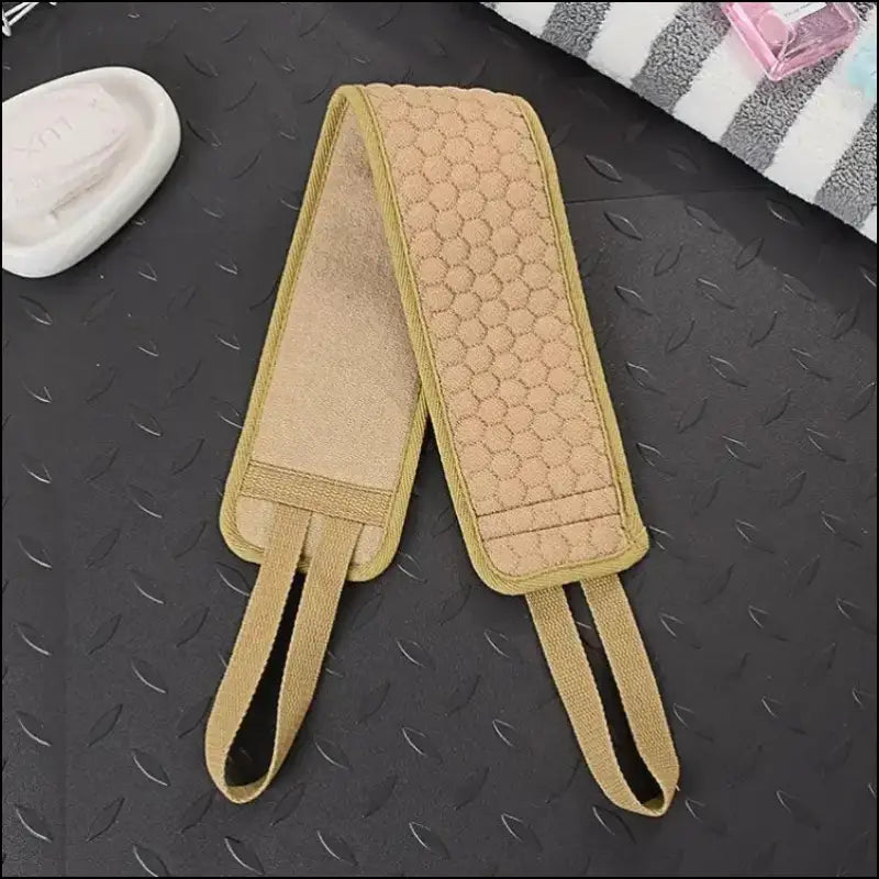 Shower Exfoliating Back Scrubber | Bath Belt Towel Glove | Deep Clean Korean Body Washcloth & Japanese Rear Scrub Strap