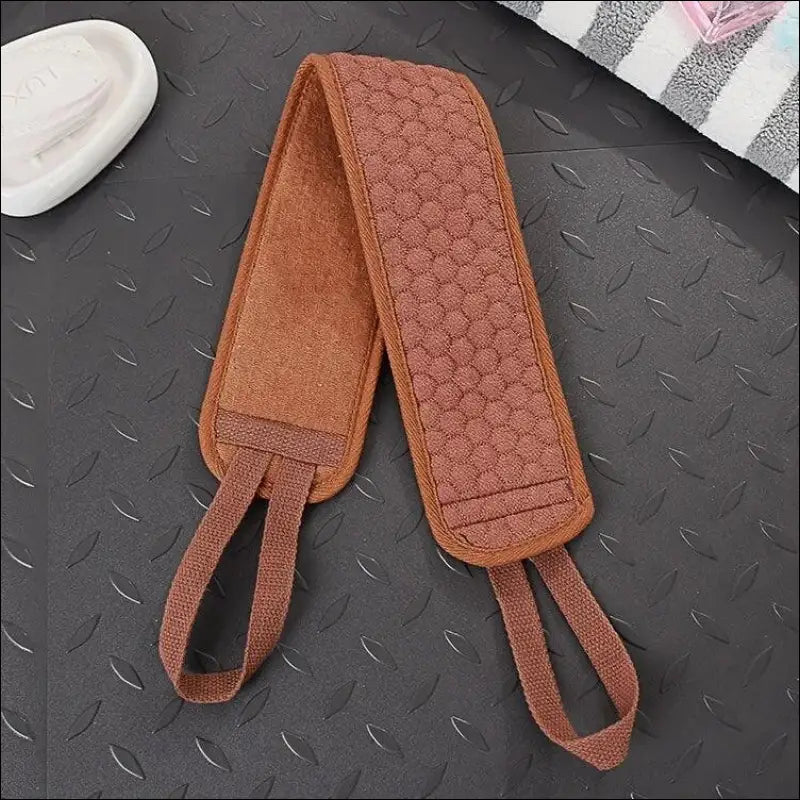 Shower Exfoliating Back Scrubber | Bath Belt Towel Glove | Deep Clean Korean Body Washcloth & Japanese Rear Scrub Strap
