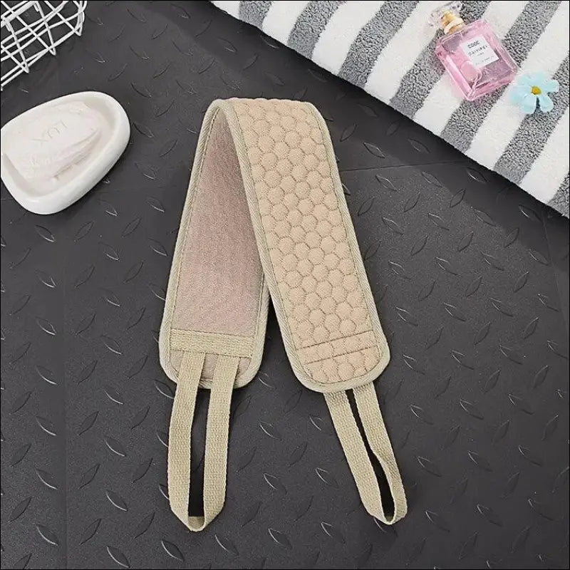 Shower Exfoliating Back Scrubber | Bath Belt Towel Glove | Deep Clean Korean Body Washcloth & Japanese Rear Scrub Strap