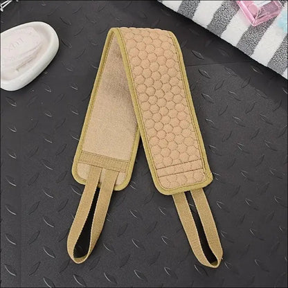 Shower Exfoliating Back Scrubber | Bath Belt Towel Glove | Deep Clean Korean Body Washcloth & Japanese Rear Scrub Strap