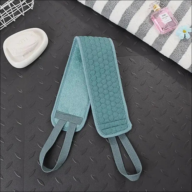Shower Exfoliating Back Scrubber | Bath Belt Towel Glove | Deep Clean Korean Body Washcloth & Japanese Rear Scrub Strap