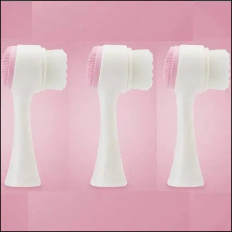 Silica Gel Facial Brush | Double-Sided Cleanser for Blackhead Removal & Exfoliating Pore Cleaner | Soft Face Tool
