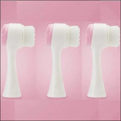 Silica Gel Facial Brush | Double-Sided Cleanser for Blackhead Removal & Exfoliating Pore Cleaner | Soft Face Tool