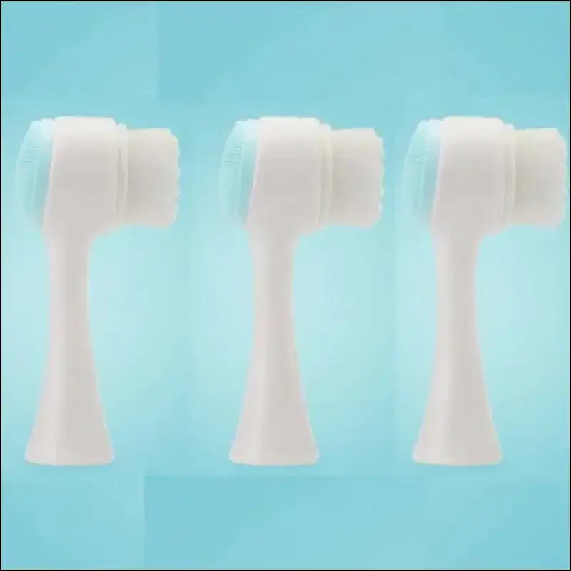 Silica Gel Facial Brush | Double-Sided Cleanser for Blackhead Removal & Exfoliating Pore Cleaner | Soft Face Tool