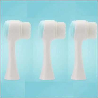 Silica Gel Facial Brush | Double-Sided Cleanser for Blackhead Removal & Exfoliating Pore Cleaner | Soft Face Tool