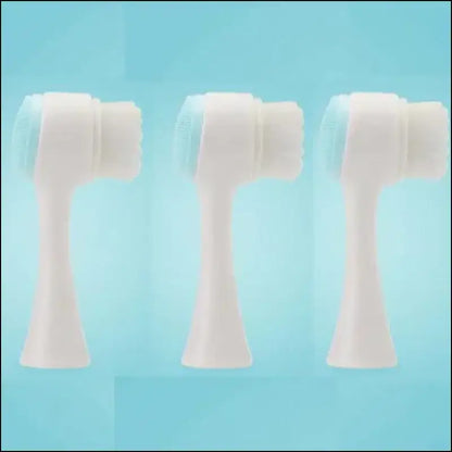 Silica Gel Facial Brush | Double-Sided Cleanser for Blackhead Removal & Exfoliating Pore Cleaner | Soft Face Tool