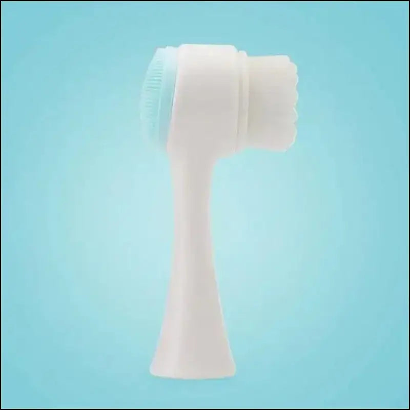 Silica Gel Facial Brush | Double-Sided Cleanser for Blackhead Removal & Exfoliating Pore Cleaner | Soft Face Tool