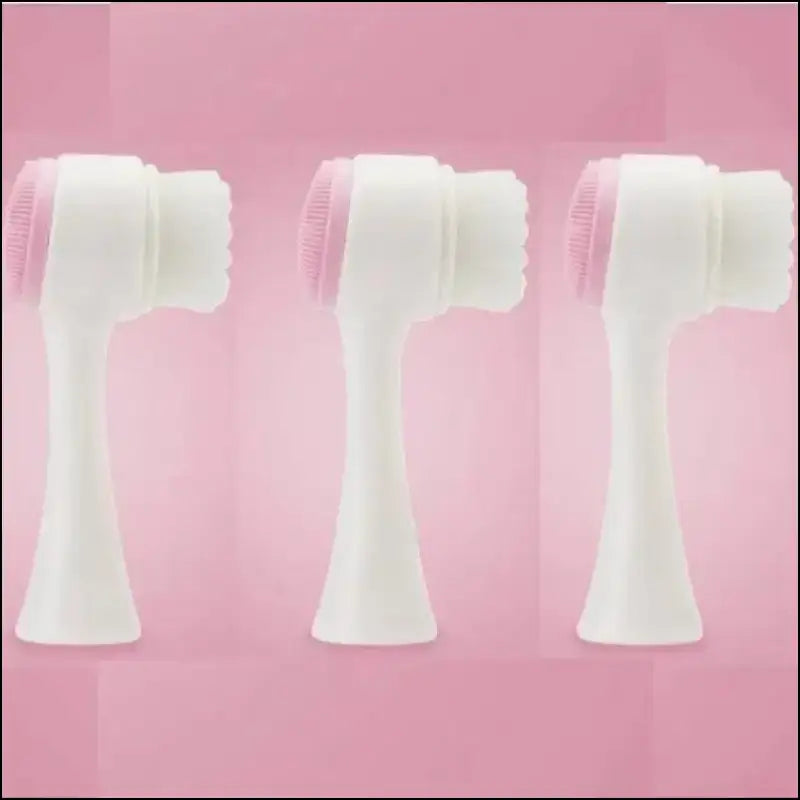 Silica Gel Facial Brush | Double-Sided Cleanser for Blackhead Removal & Exfoliating Pore Cleaner | Soft Face Tool
