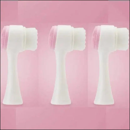 Silica Gel Facial Brush | Double-Sided Cleanser for Blackhead Removal & Exfoliating Pore Cleaner | Soft Face Tool