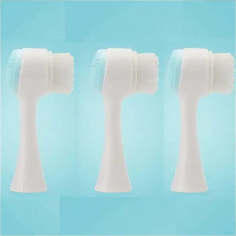 Silica Gel Facial Brush | Double-Sided Cleanser for Blackhead Removal & Exfoliating Pore Cleaner | Soft Face Tool