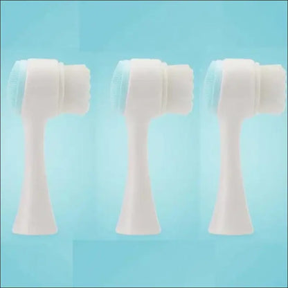 Silica Gel Facial Brush | Double-Sided Cleanser for Blackhead Removal & Exfoliating Pore Cleaner | Soft Face Tool