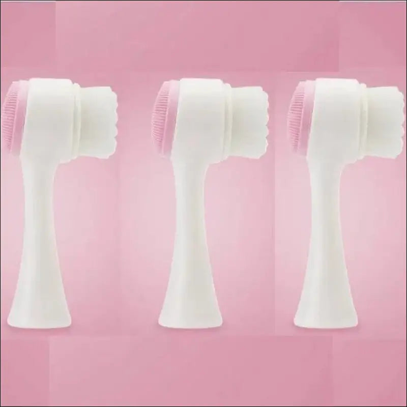 Silica Gel Facial Brush | Double-Sided Cleanser for Blackhead Removal & Exfoliating Pore Cleaner | Soft Face Tool