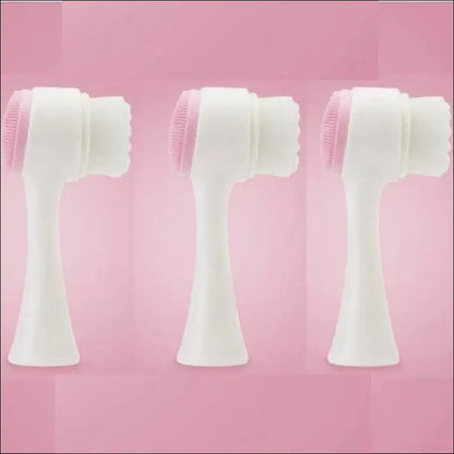 Silica Gel Facial Brush | Double-Sided Cleanser for Blackhead Removal & Exfoliating Pore Cleaner | Soft Face Tool