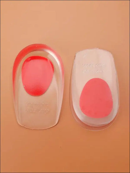 Silicone Heel Pad Insole for Bone Spurs Pain Relief and Stress Reduction - Unisex Cushion Support Men Women - Red Lady