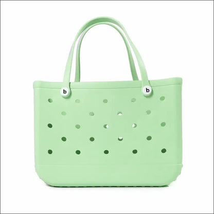 Solid Waterproof Beach Bag Durable EVA Rubber Handbag for Swimming Shopping Sports and Travel - Fashion