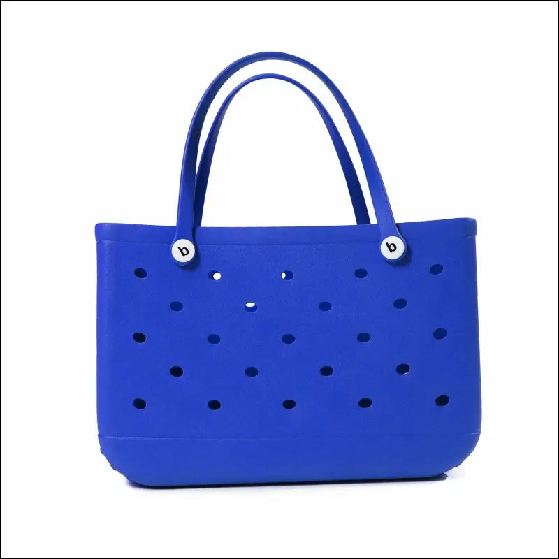 Solid Waterproof Beach Bag Durable EVA Rubber Handbag for Swimming Shopping Sports and Travel - Fashion
