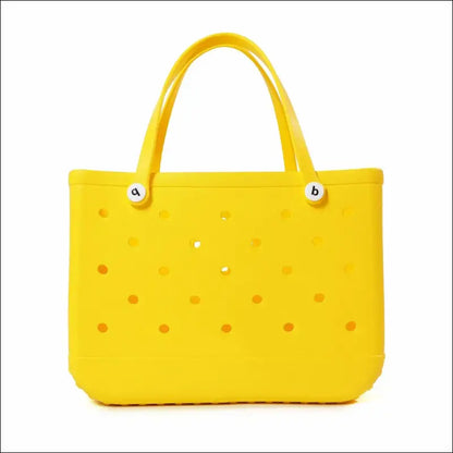Solid Waterproof Beach Bag Durable EVA Rubber Handbag for Swimming Shopping Sports and Travel - Fashion