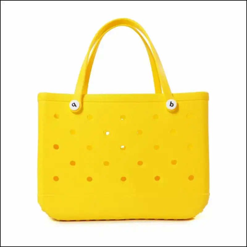 Solid Waterproof Beach Bag Durable EVA Rubber Handbag for Swimming Shopping Sports and Travel - Fashion