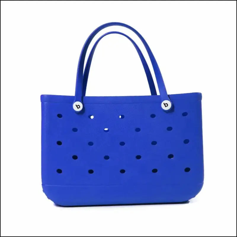 Solid Waterproof Beach Bag Durable EVA Rubber Handbag for Swimming Shopping Sports and Travel - Fashion