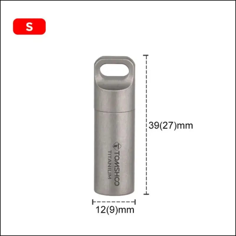 Tomshoo Titanium Mini Sealed Waterproof Storage Pill Box Perfume Case Pendants EDC Tools Eco-friendly Home Outdoor