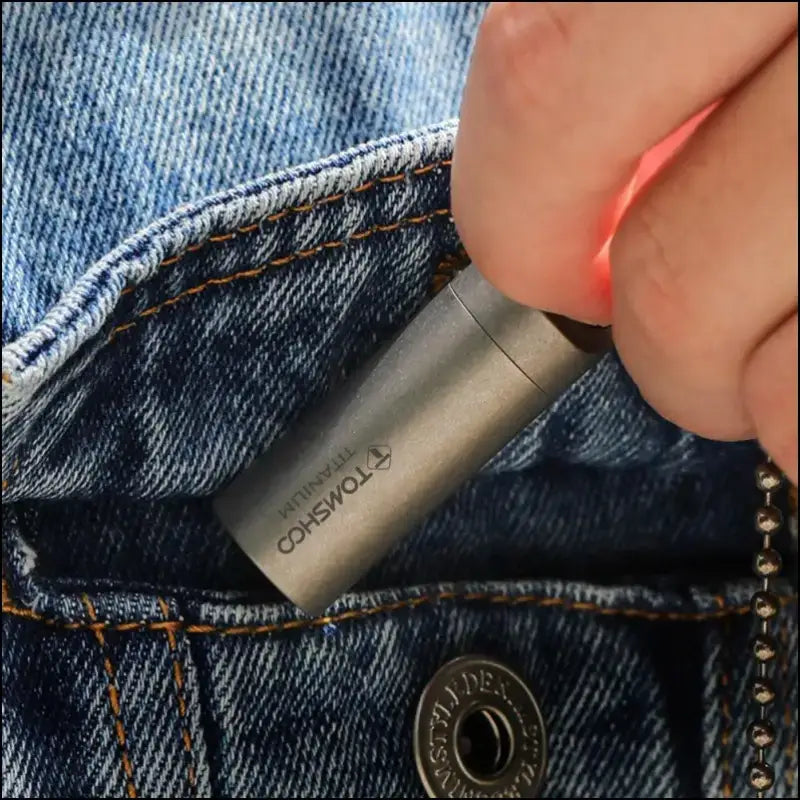 Tomshoo Titanium Mini Sealed Waterproof Storage Pill Box Perfume Case Pendants EDC Tools Eco-friendly Home Outdoor