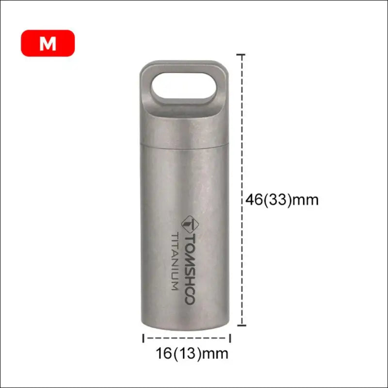 Tomshoo Titanium Mini Sealed Waterproof Storage Pill Box Perfume Case Pendants EDC Tools Eco-friendly Home Outdoor