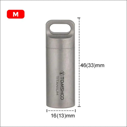 Tomshoo Titanium Mini Sealed Waterproof Storage Pill Box Perfume Case Pendants EDC Tools Eco-friendly Home Outdoor