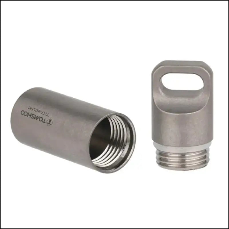 Tomshoo Titanium Mini Sealed Waterproof Storage Pill Box Perfume Case Pendants EDC Tools Eco-friendly Home Outdoor