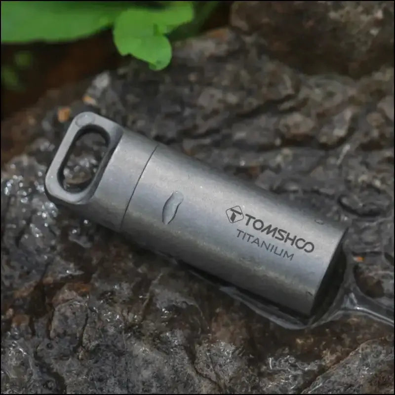 Tomshoo Titanium Mini Sealed Waterproof Storage Pill Box Perfume Case Pendants EDC Tools Eco-friendly Home Outdoor