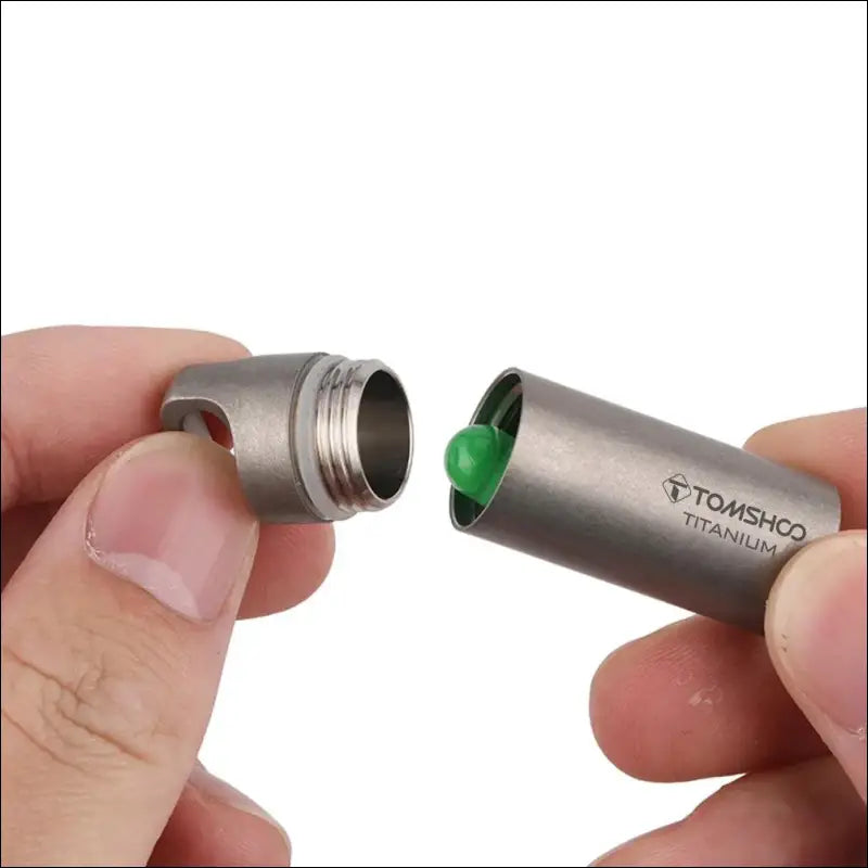 Tomshoo Titanium Mini Sealed Waterproof Storage Pill Box Perfume Case Pendants EDC Tools Eco-friendly Home Outdoor
