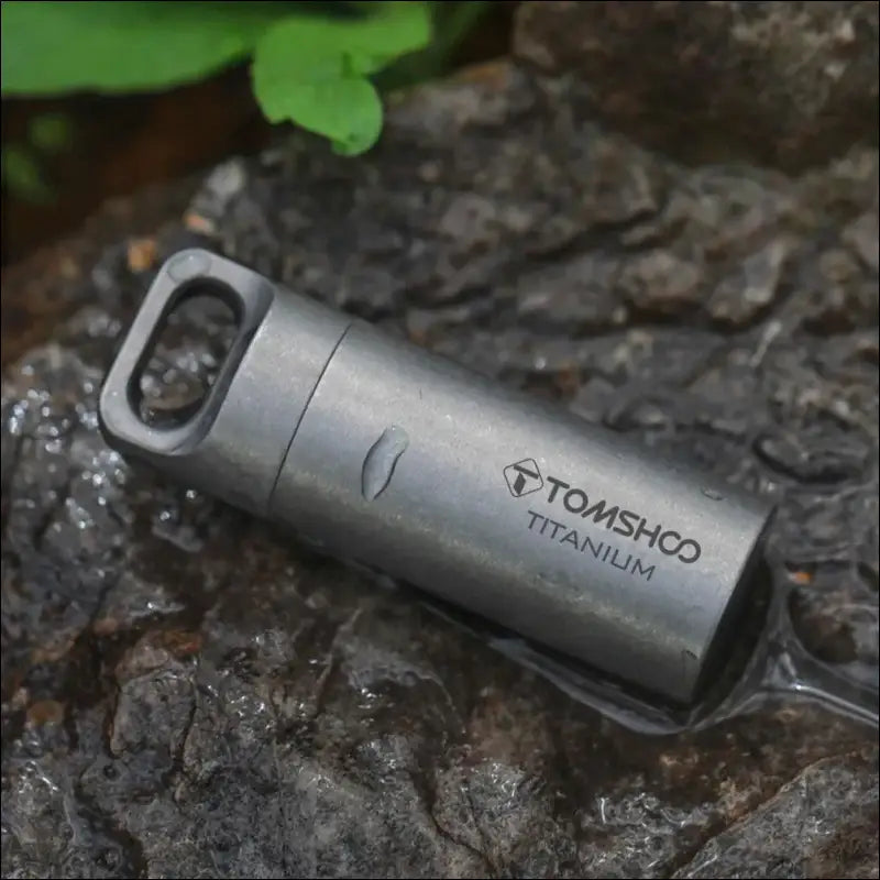 Tomshoo Titanium Mini Sealed Waterproof Storage Pill Box Perfume Case Pendants EDC Tools Eco-friendly Home Outdoor