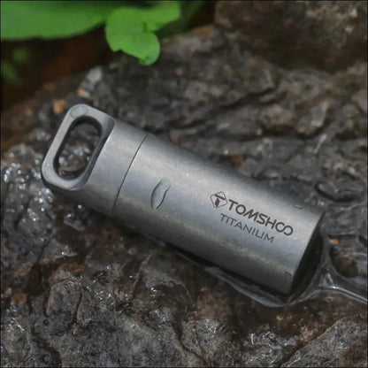 Tomshoo Titanium Mini Sealed Waterproof Storage Pill Box Perfume Case Pendants EDC Tools Eco-friendly Home Outdoor