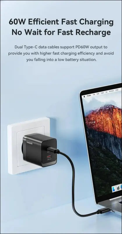 Toocki 4-in-1 USB Type-C to USB-C Cable Set 60W Fast Charging Storage Box with Mobile Phone Holder for Xiaomi - Black