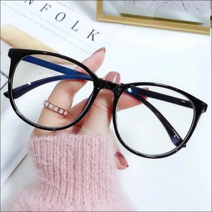 ’Transparent Computer Glasses Frame for Women & Men - Anti Blue Light Round with Optical Lenses’ - Transparent