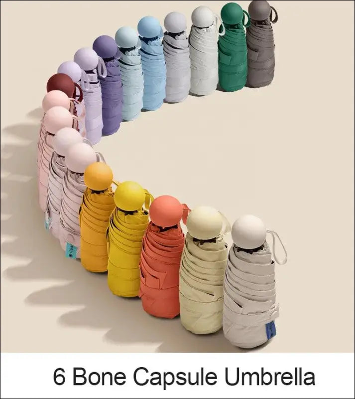 Travel Umbrella Compact Lightweight Portable Automatic Strong Waterproof Folding with 6 Rib Reinforced Auto Open Close