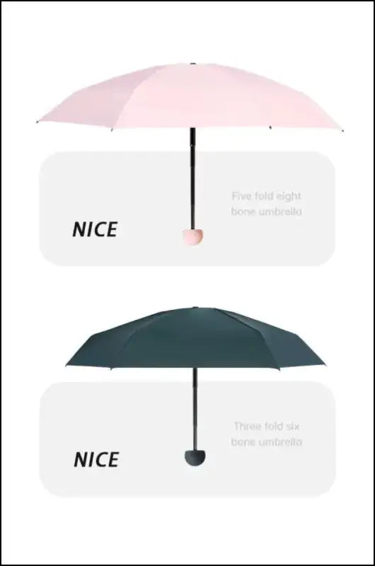 Travel Umbrella Compact Lightweight Portable Automatic Strong Waterproof Folding with 6 Rib Reinforced Auto Open Close