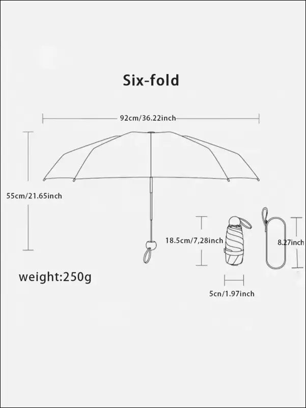 Travel Umbrella Compact Lightweight Portable Automatic Strong Waterproof Folding with 6 Rib Reinforced Auto Open Close
