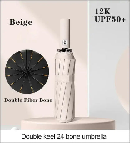 Travel Umbrella Compact Lightweight Portable Automatic Strong Waterproof Folding with 6 Rib Reinforced Auto Open Close